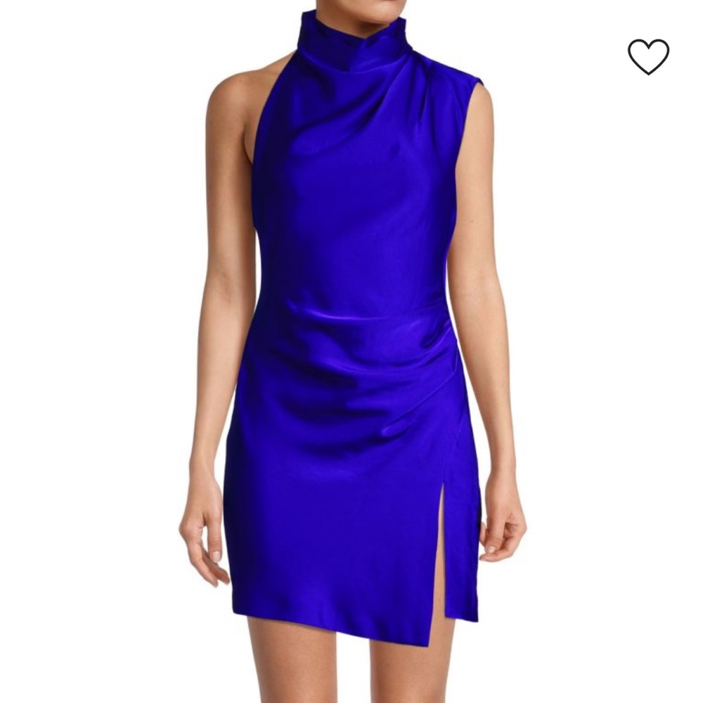 NWT MISHA OF NEW YORK Hope Satin Drape Mini Dress Size:Small - Picture 2 of 15